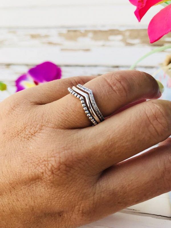 Tres anillos plata