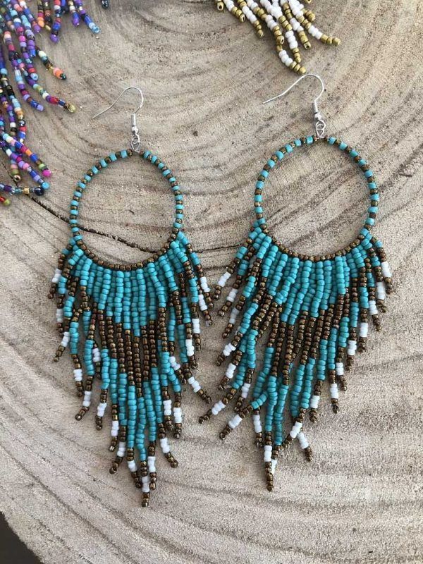 Pendientes abalorios 18