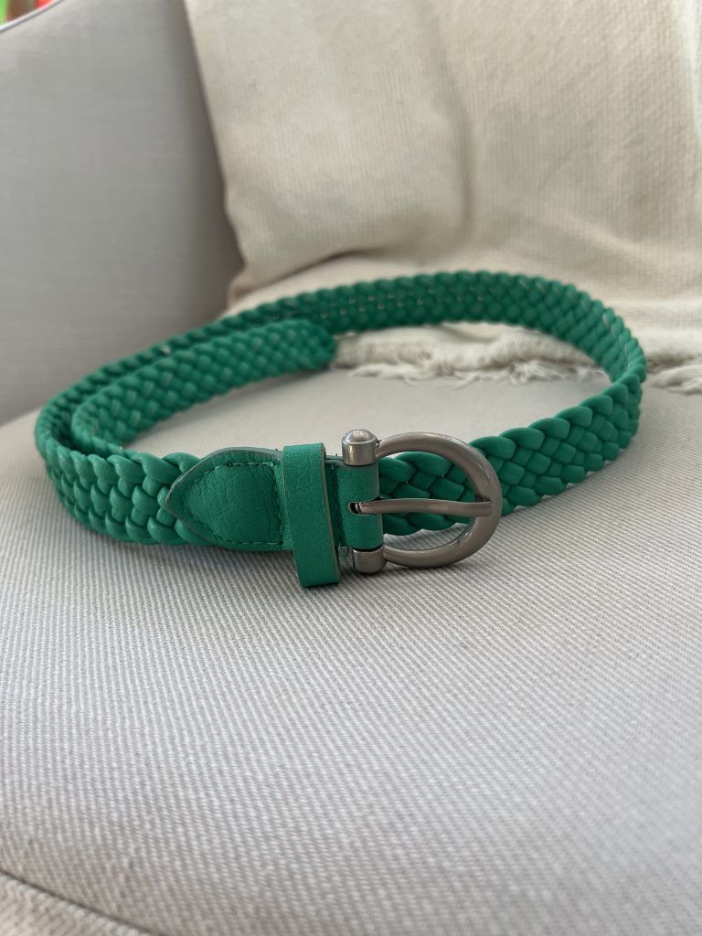 Cinturón trenzado verde