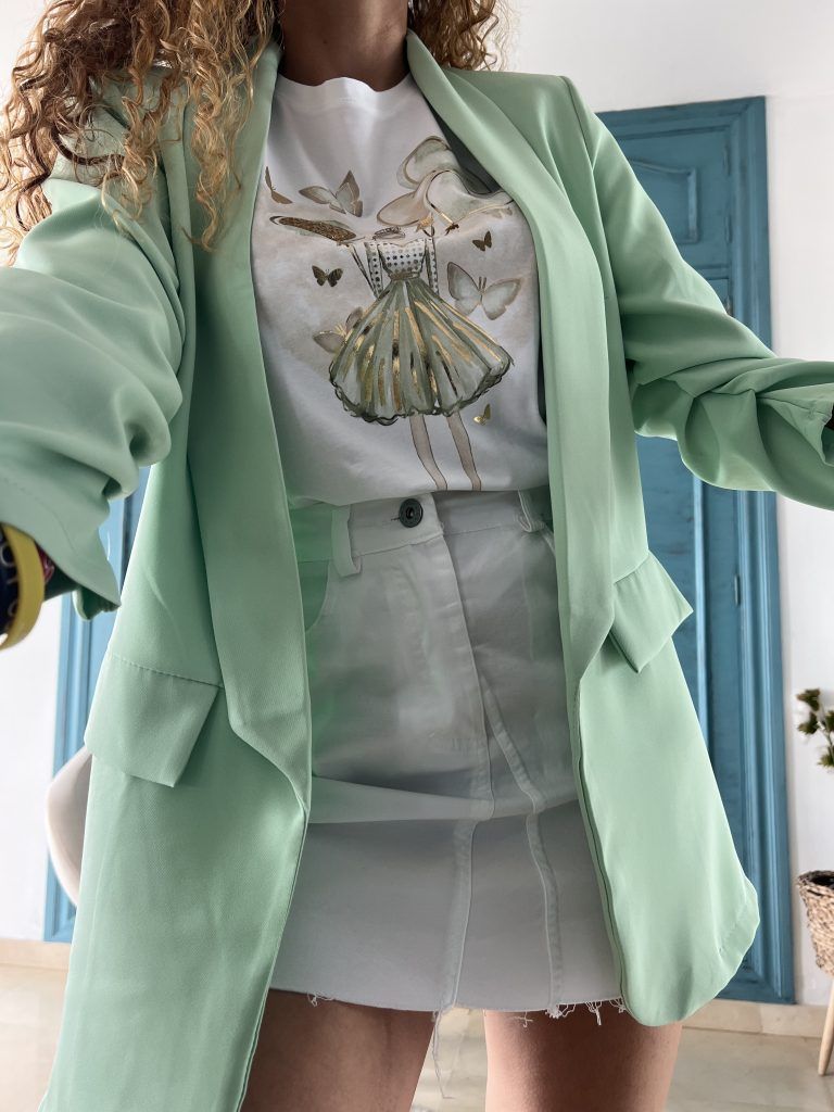Blazer sin forro verde