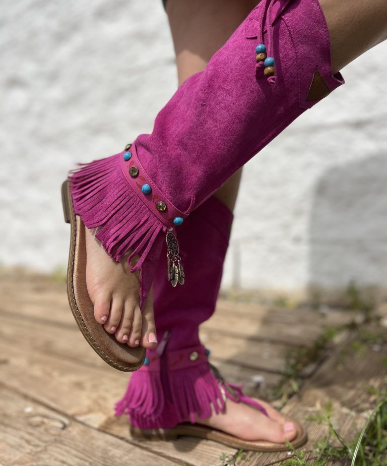 Botas sandalias atrapasueños fucsia