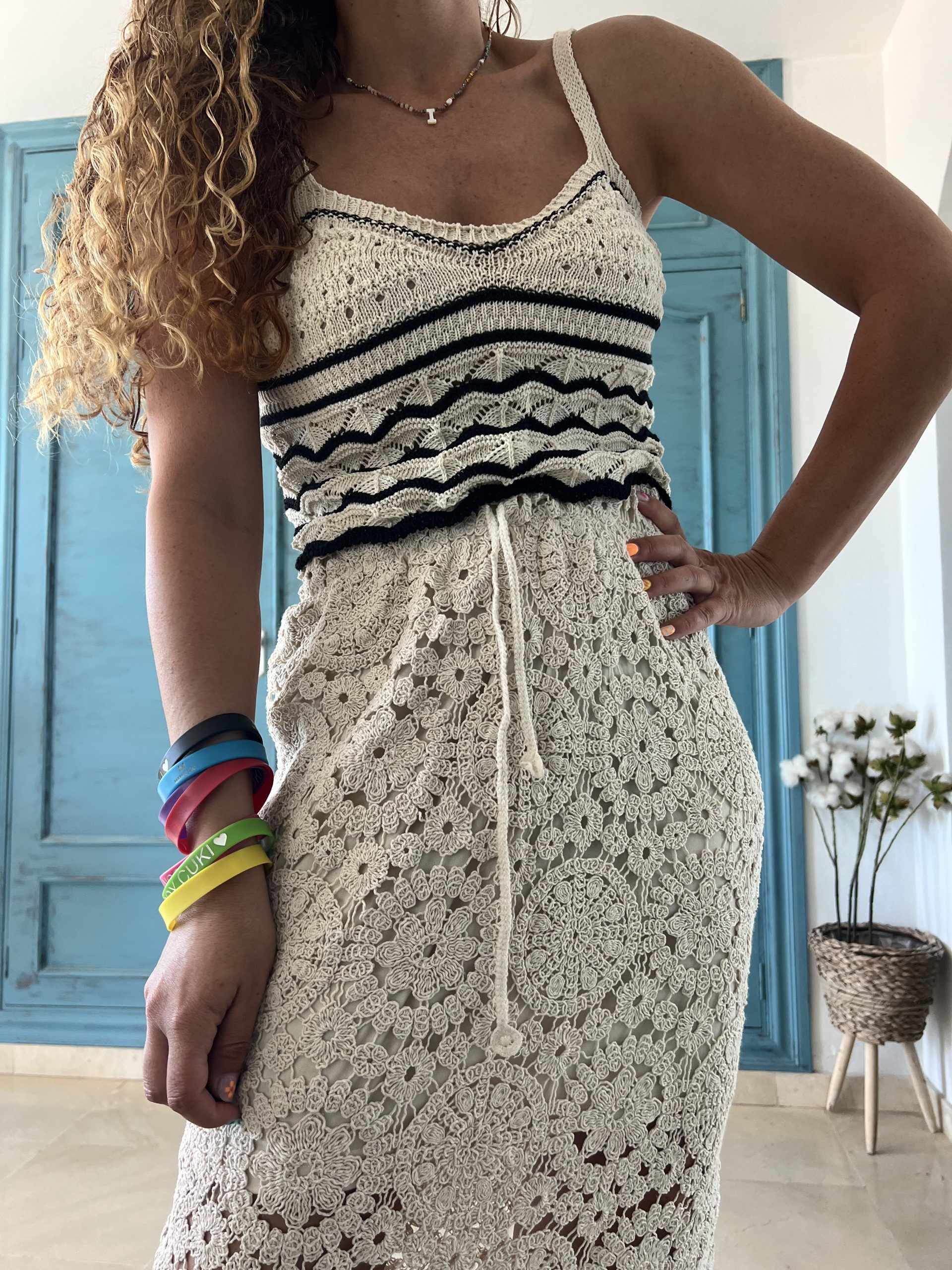 Top crochet bicolor