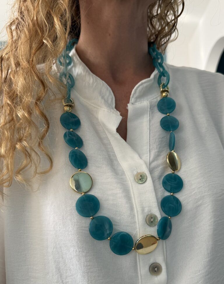 Collar círculos azul