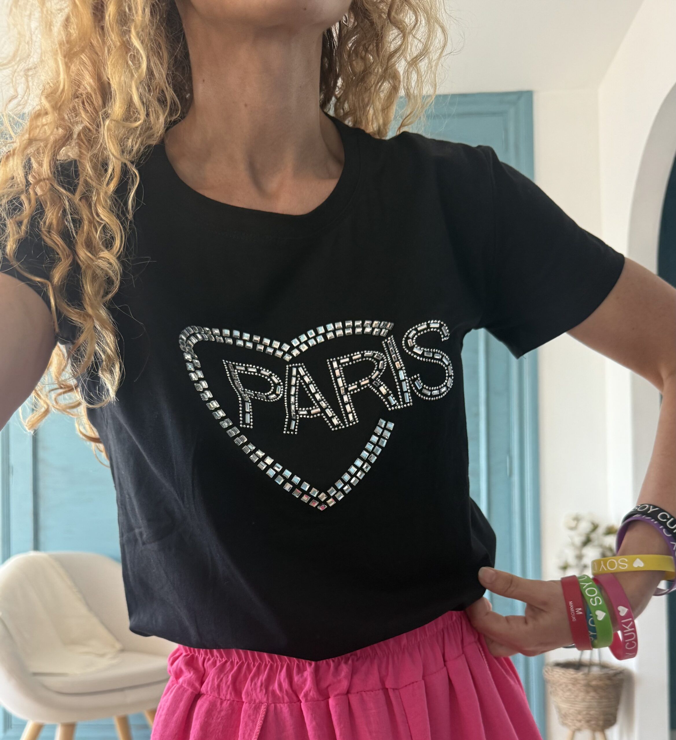 Camiseta París brillantes
