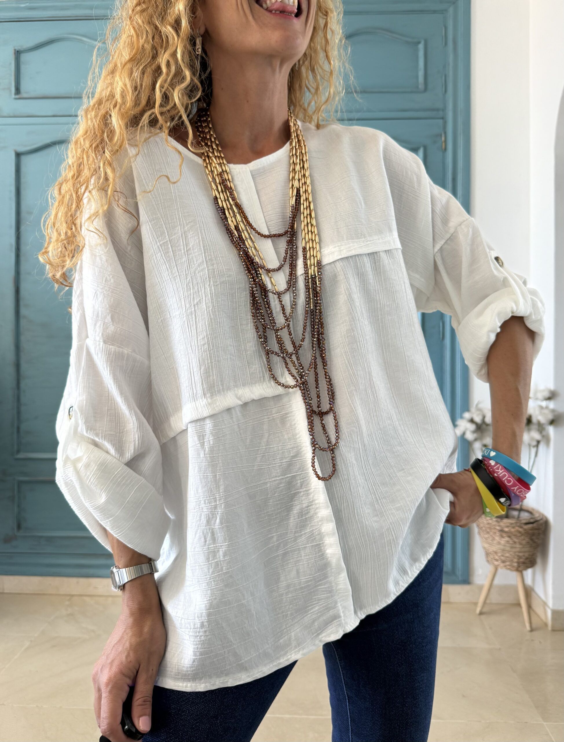 Blusa María blanca - Imagen 2