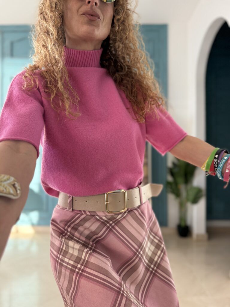 Jersey cuello perkins rosa