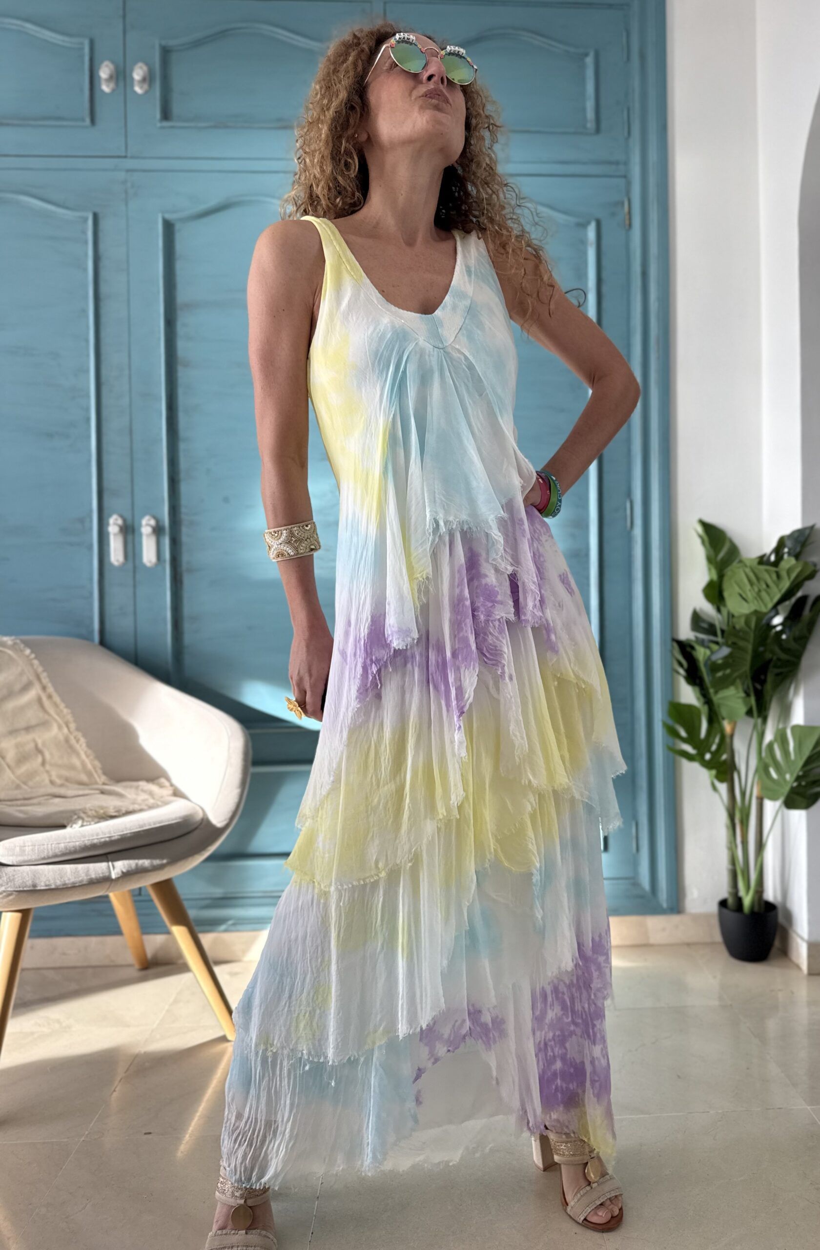 Vestido seda italiana colores 2