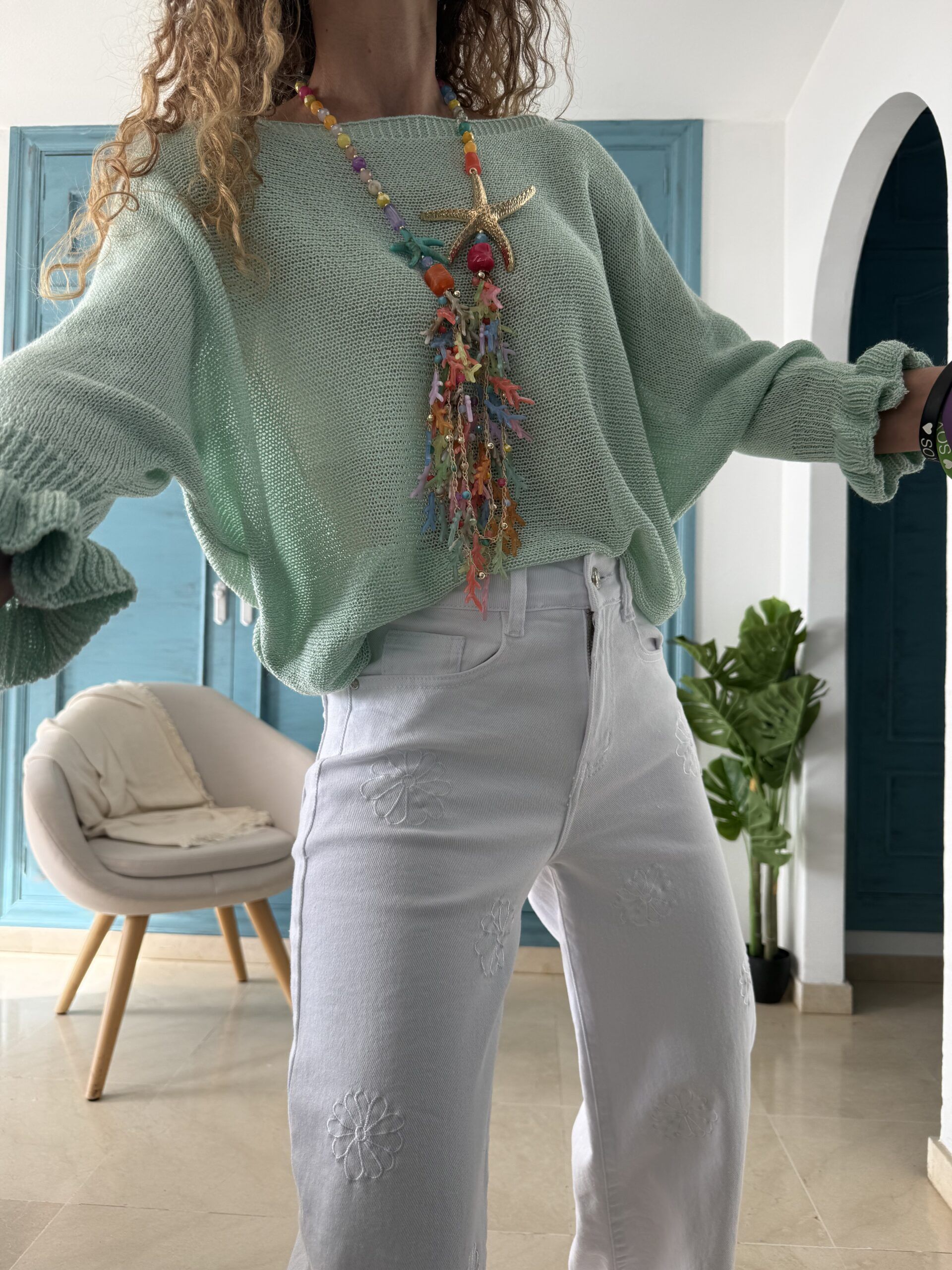 Jersey hilo volante codo verde