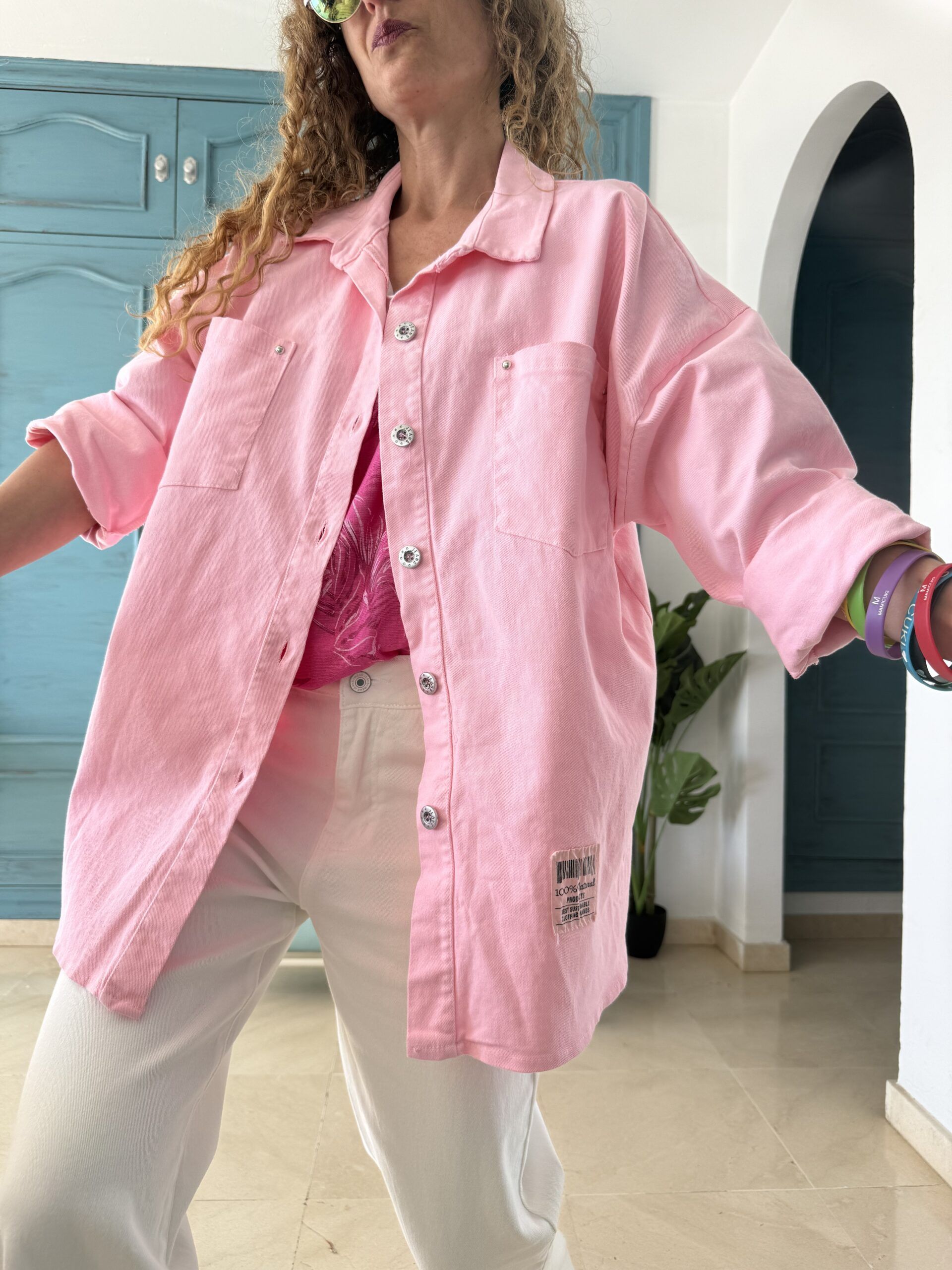 Chaqueta vaquera rosa
