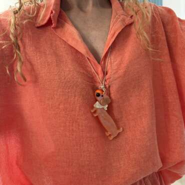 Collar perrito naranja