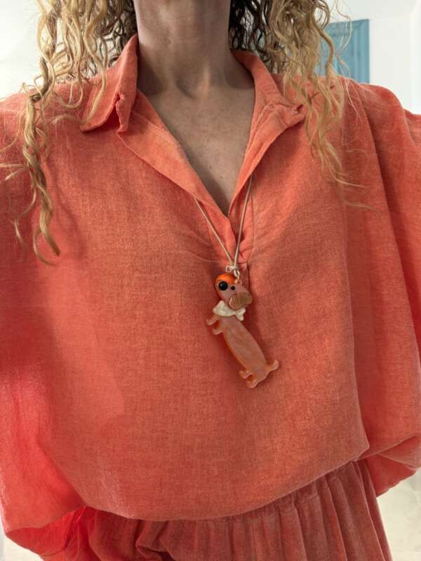 Collar perrito naranja