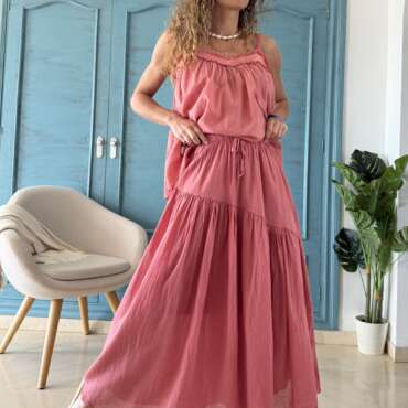 Falda Cádiz coral