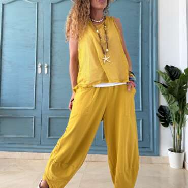 Pantalón Camboya mostaza