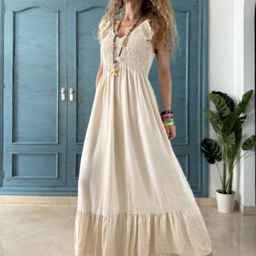 Vestido Romina beige