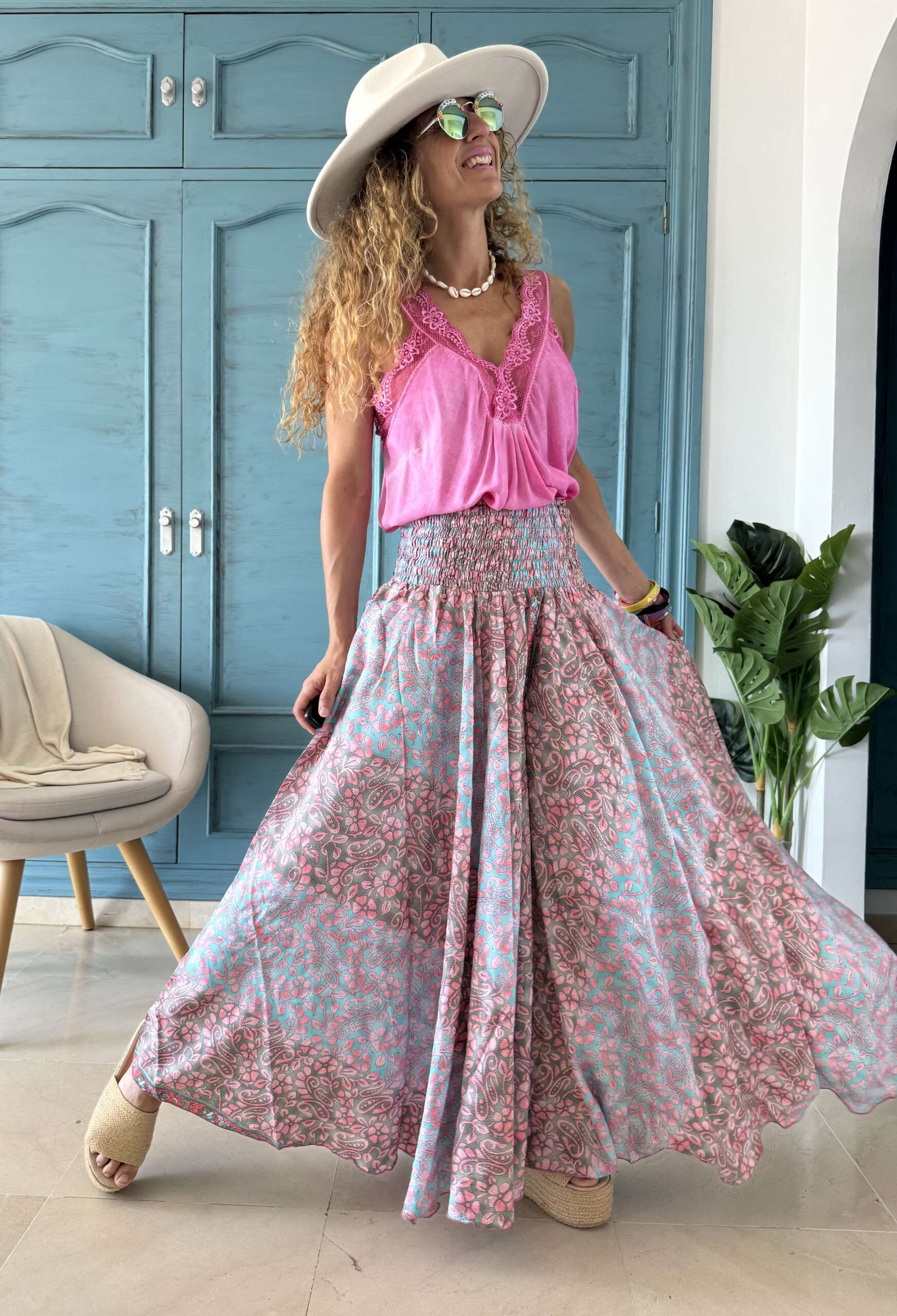 Pantalón seda 44