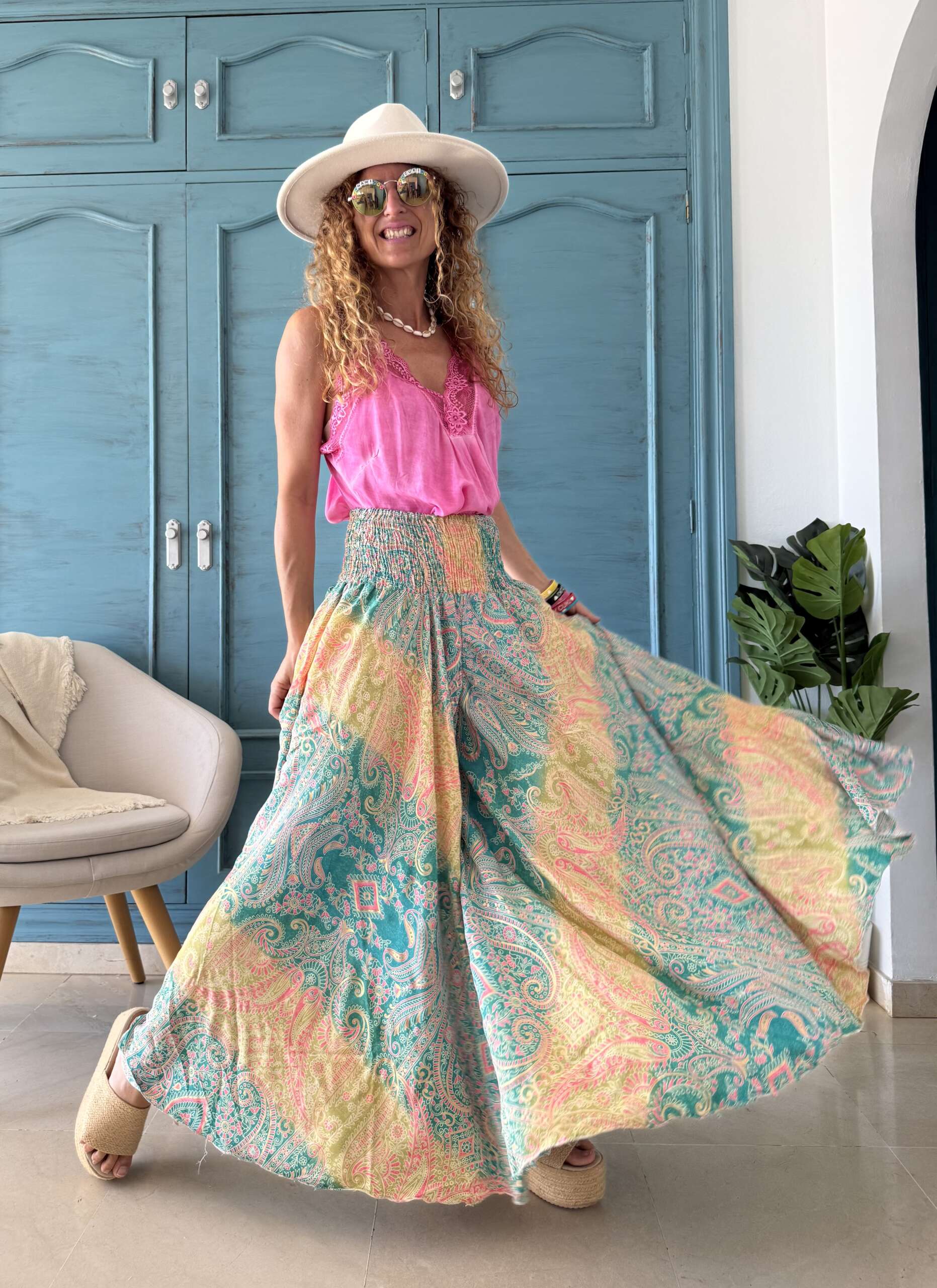 Pantalón seda 48