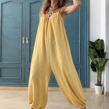 Mono bombacho algodón amarillo