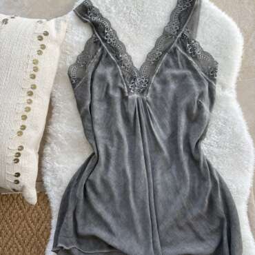 Top lencero Nora gris