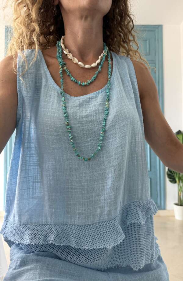Collar piedras turquesa