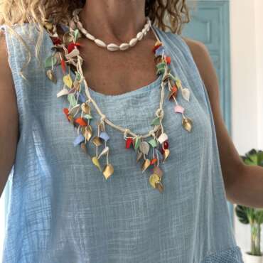 Collar hojas colores