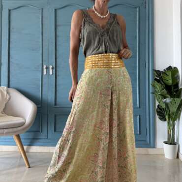 Pantalón seda espejitos 30
