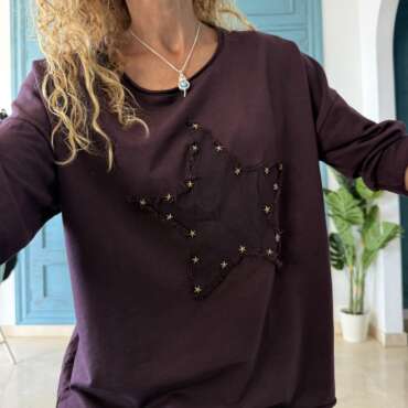 Sudadera estrella púrpura