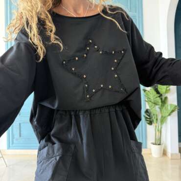 Sudadera estrella negra