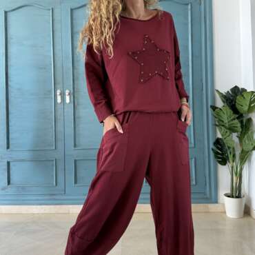 Pantalón Camboya granate