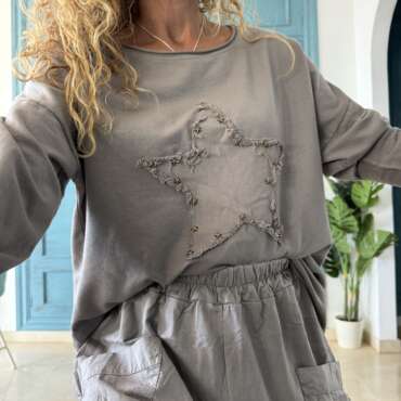 Sudadera estrella arena