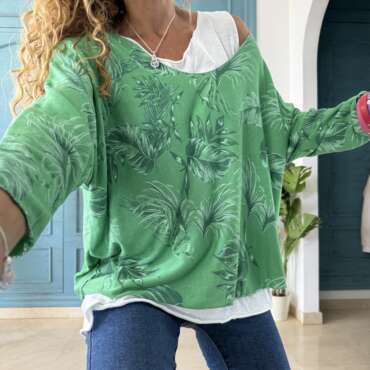 Jersey plumas verde y camiseta