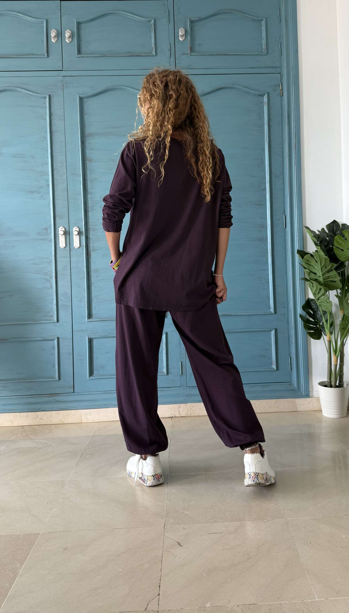Conjunto algodón sport berenjena - Imagen 2