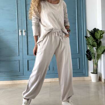 Conjunto algodón sport beige