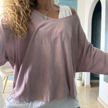 Jersey liso maquillaje y camiseta