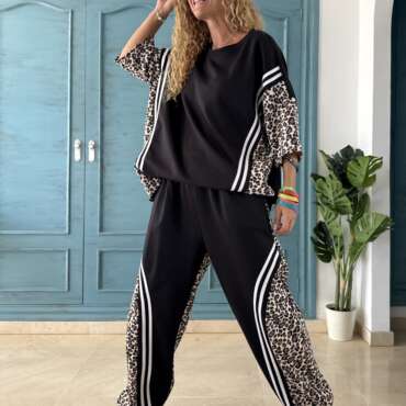 Conjunto deportivo leo negro