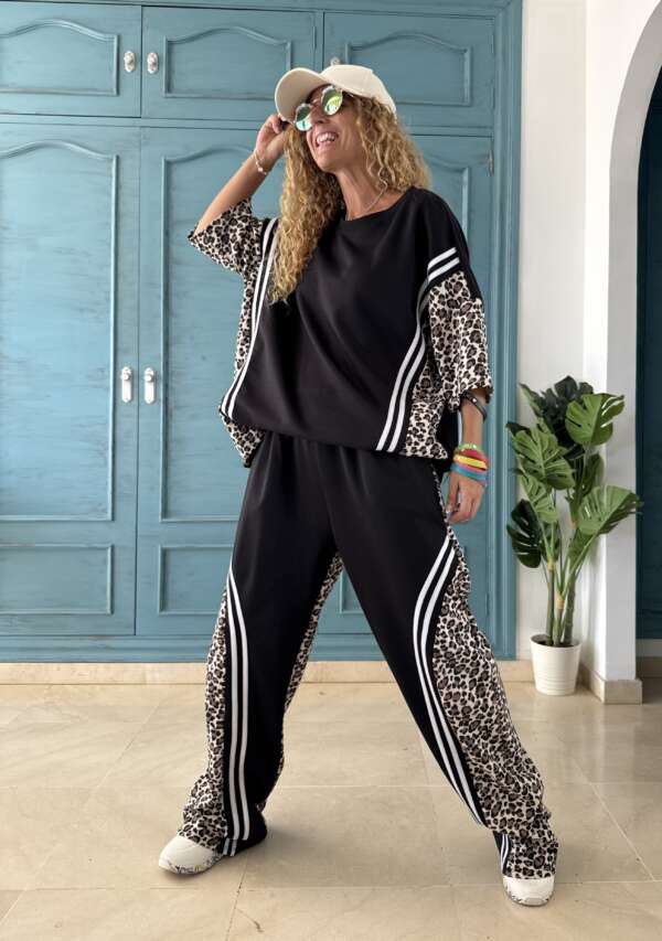 Conjunto deportivo leo negro