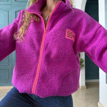 Chaqueta borrego púrpura