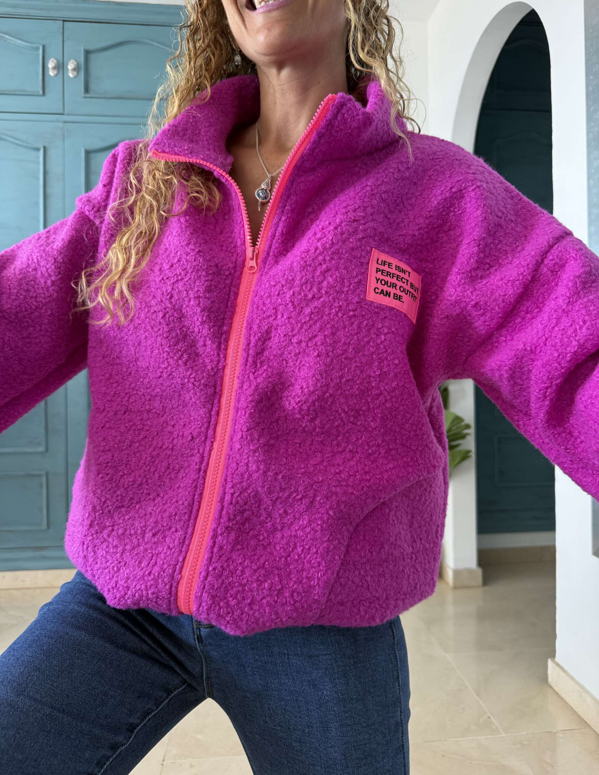 Chaqueta borrego púrpura