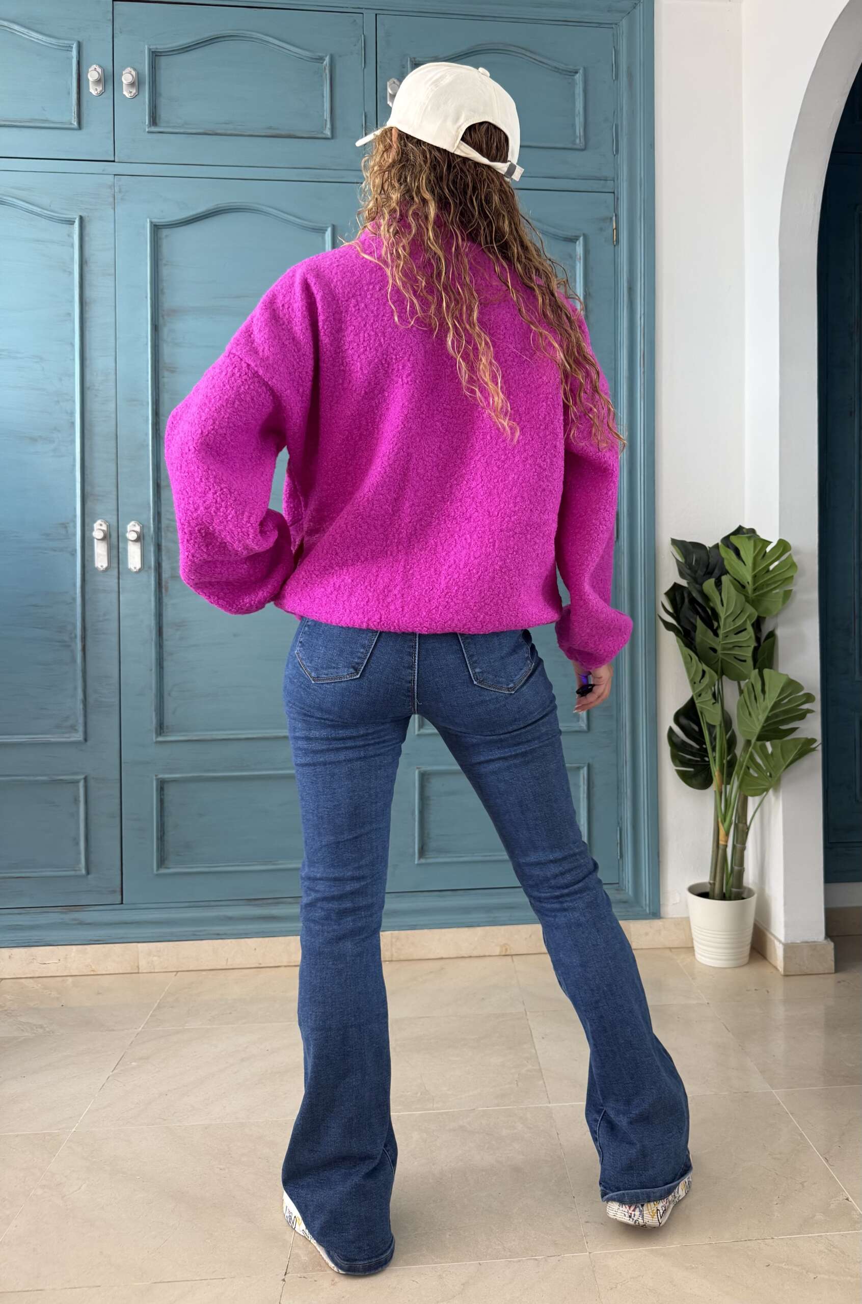 Chaqueta borrego púrpura - Imagen 3