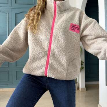 Chaqueta borrego beige