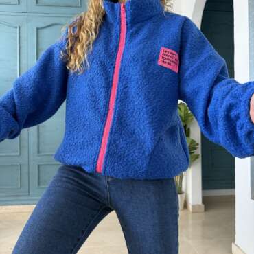 Chaqueta borrego azul