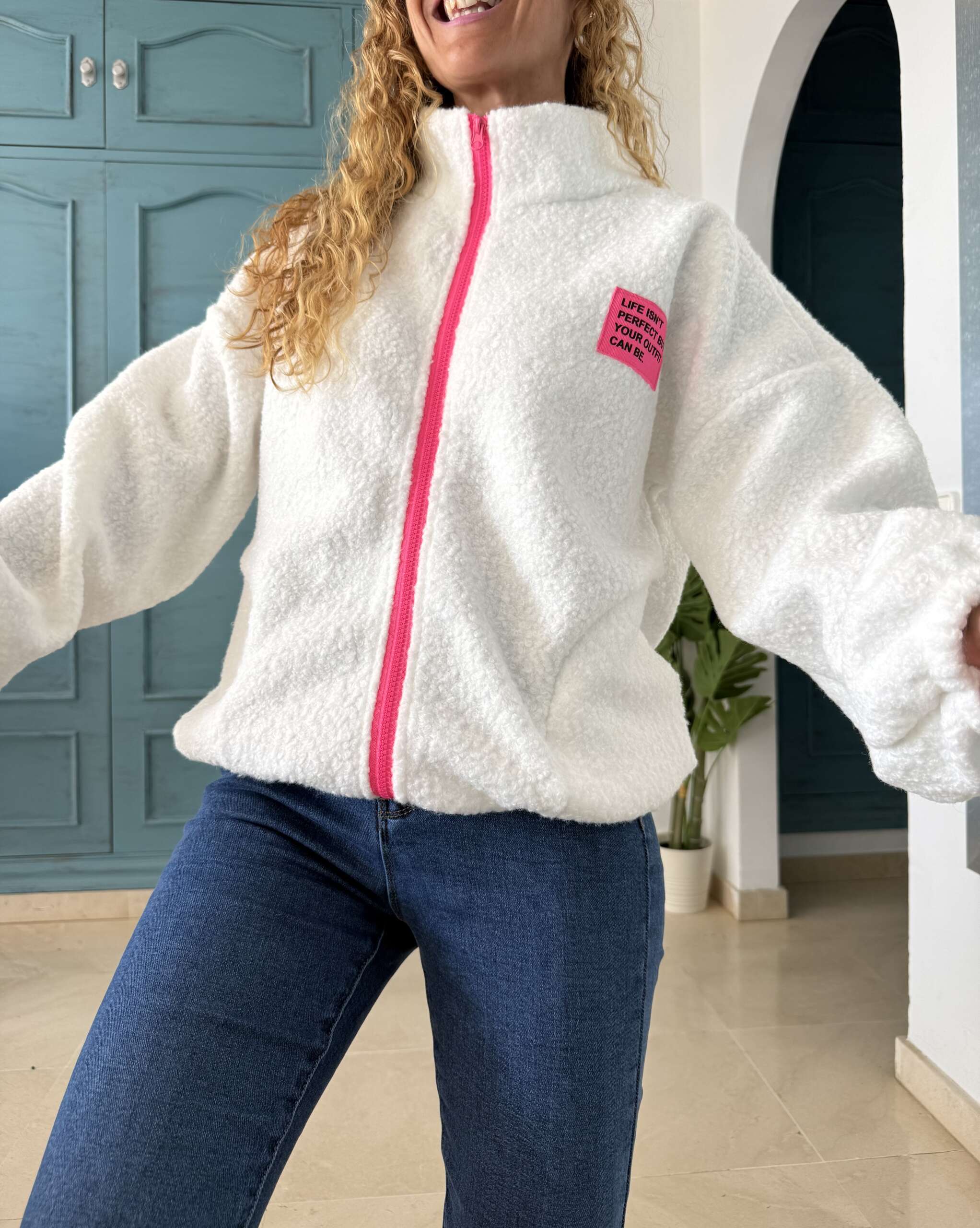 Chaqueta borrego blanca