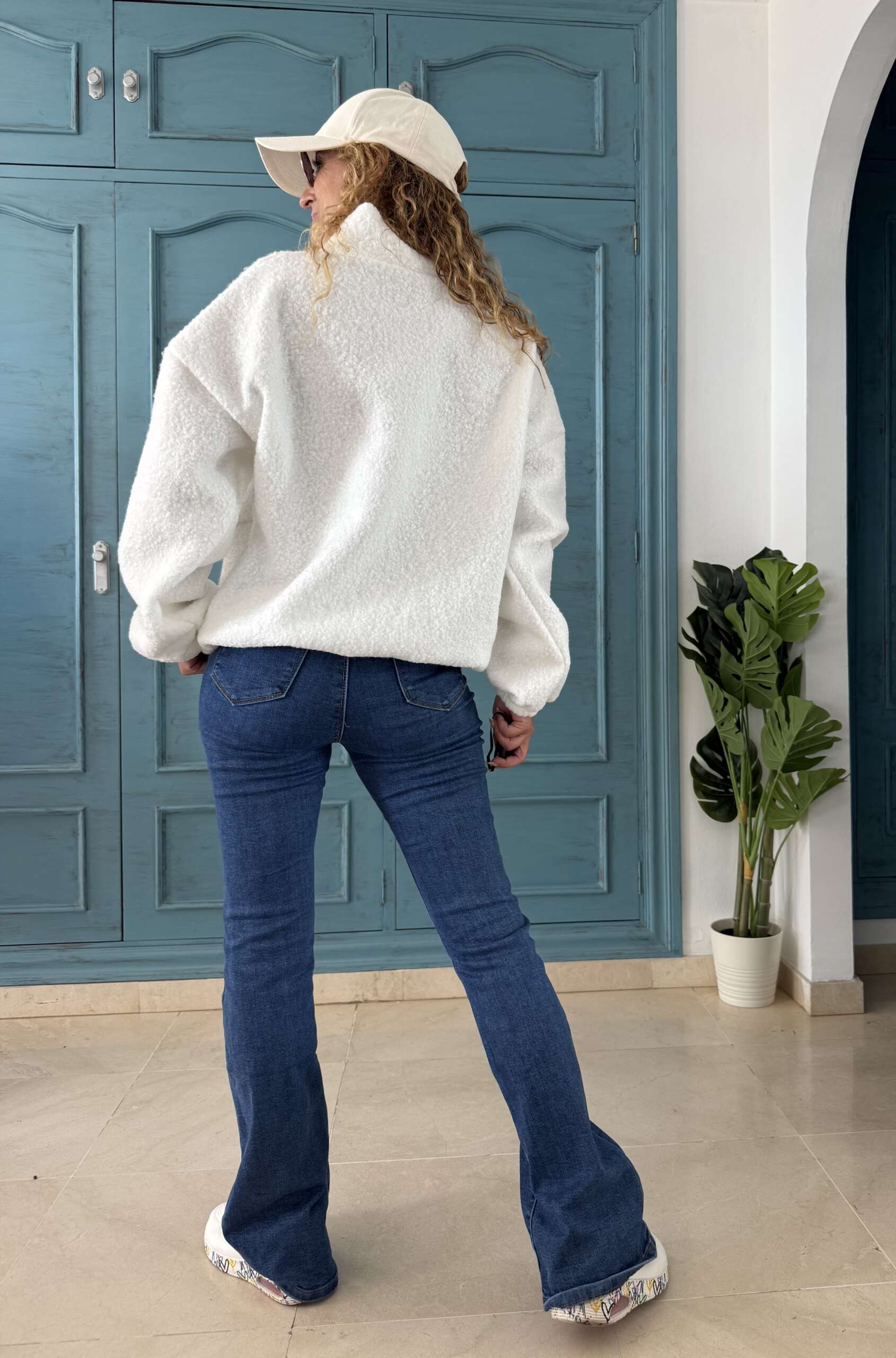 Chaqueta borrego blanca - Imagen 3