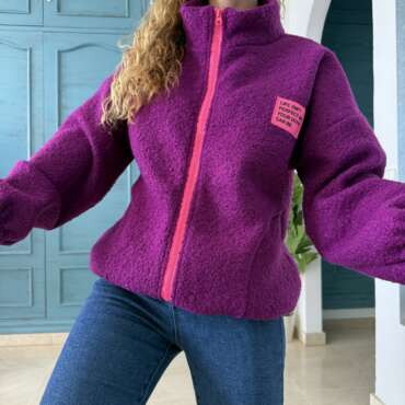Chaqueta borrego morado