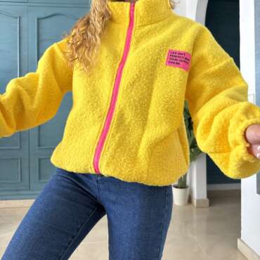 Chaqueta borrego amarilla