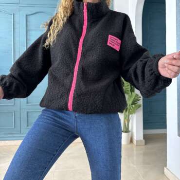 Chaqueta borrego negra