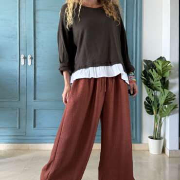 Jersey bajo camisa chocolate