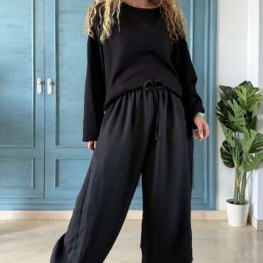 Pantalón bombacho traje negro