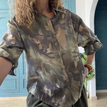 Blusa seda camuflaje