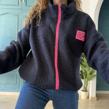 Chaqueta borrego azul marino