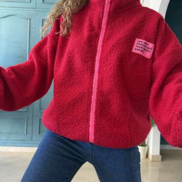Chaqueta borrego roja